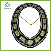 Masonic Deluxe Past Master Metal Chain Collar Blue Backing