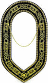 Masonic Grand Lodge Gold Chain Rhinestone Collar Purple Velvet