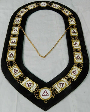 RIAZ IMPEX MASONIC REGALIA Masonic Regalia Ladies of Circle of Perfection Dress Gold Metal Chain Collar