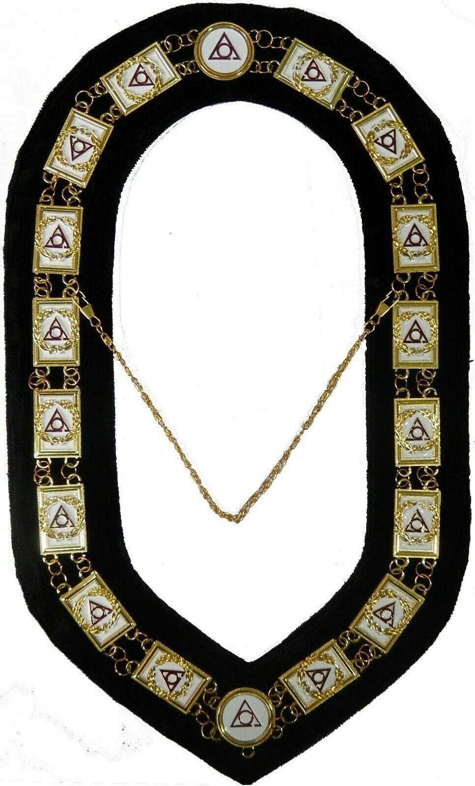 RIAZ IMPEX MASONIC REGALIA Masonic Regalia Ladies of Circle of Perfection Dress Gold Metal Chain Collar