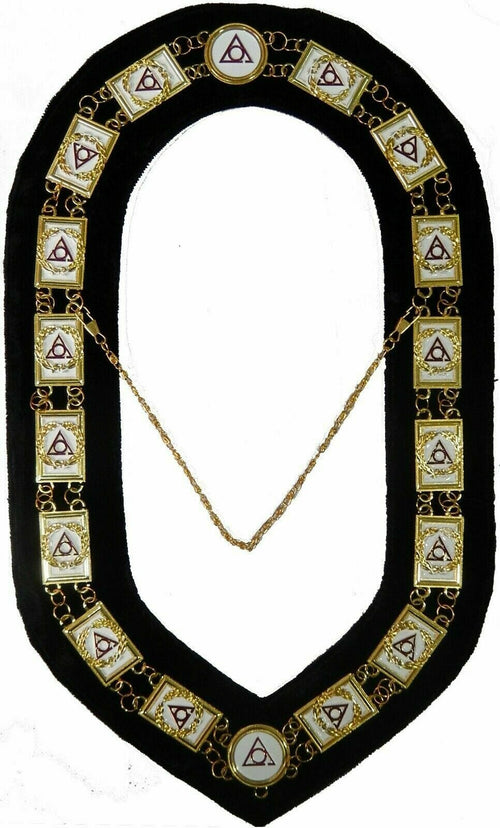 RIAZ IMPEX MASONIC REGALIA Masonic Regalia Ladies of Circle of Perfection Dress Gold Metal Chain Collar