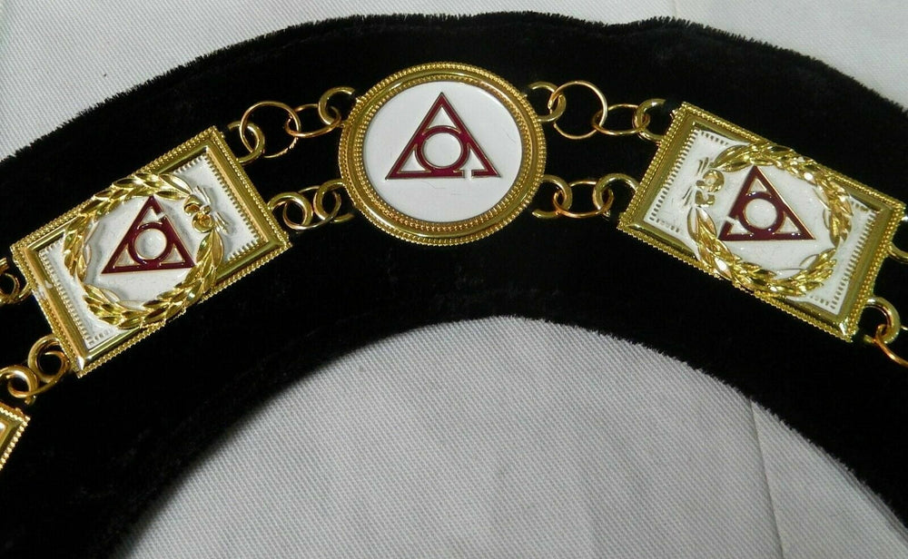 RIAZ IMPEX MASONIC REGALIA Masonic Regalia Ladies of Circle of Perfection Dress Gold Metal Chain Collar