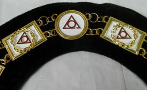 RIAZ IMPEX MASONIC REGALIA Masonic Regalia Ladies of Circle of Perfection Dress Gold Metal Chain Collar