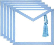 Masonic Regalia New Jersey Regulation Officer Apron (Lambskin) 5 Aprons Set