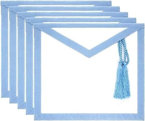 RIAZ IMPEX MASONIC REGALIA Masonic Regalia New Jersey Regulation Officer Apron (Lambskin) 5 Aprons Set
