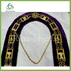 RIAZ IMPEX MASONIC REGALIA Masonic Regalia OES Order of Eastern Star Gold Metal Chain Collar - LOT of 5
