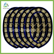 Masonic Regalia PAST MASTER Metal Chain Collars BLUE Backing Collar pack of 5