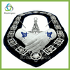 Masonic Past Master Silver Chain Collar Blue Backing with Jewel & Gloves
