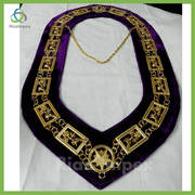 Masonic Regalia Rose of Seven Seal Gold Metal Chain Collar Best Quality