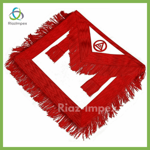 RIAZ IMPEX MASONIC REGALIA MASONIC Regalia ROYAL ARCH APRON FRINGE HAND EMBROIDERED 10PCS