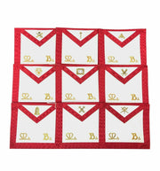 Masonic Scottish Rite Officers Apron Set of 9 AASR-REAA