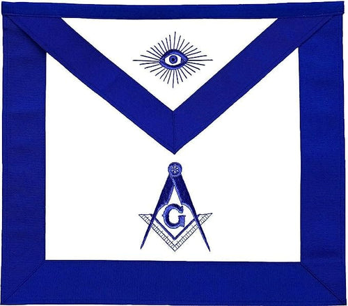 RIAZ IMPEX MASONIC REGALIA Masonic regalia Square and compass with G Machine embroidered Apron with chain collar gloves set
