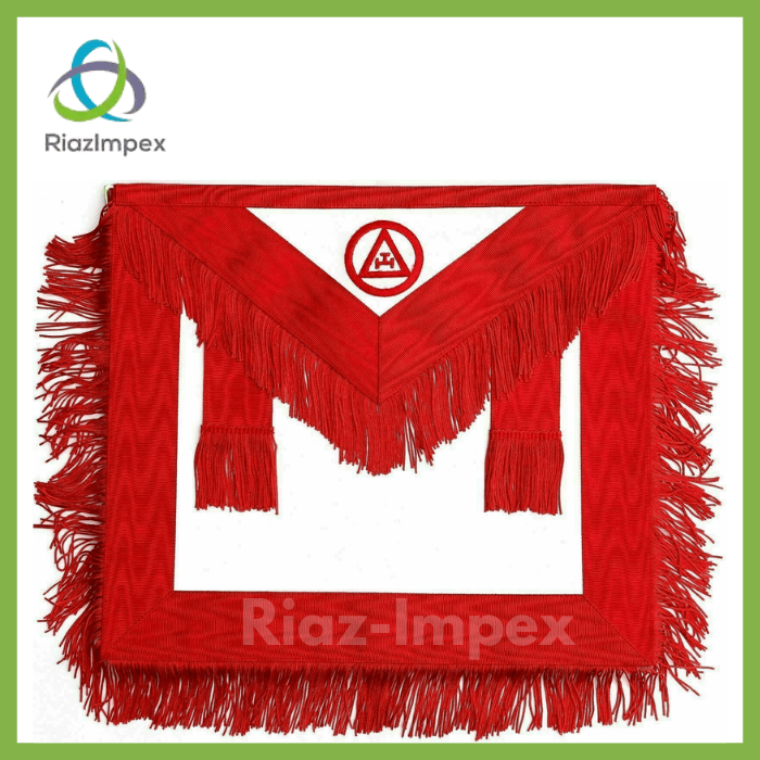 RIAZ IMPEX MASONIC REGALIA Masonic Royal Arch COLLAR Plus APRON and BAG CASE SET Best Quality