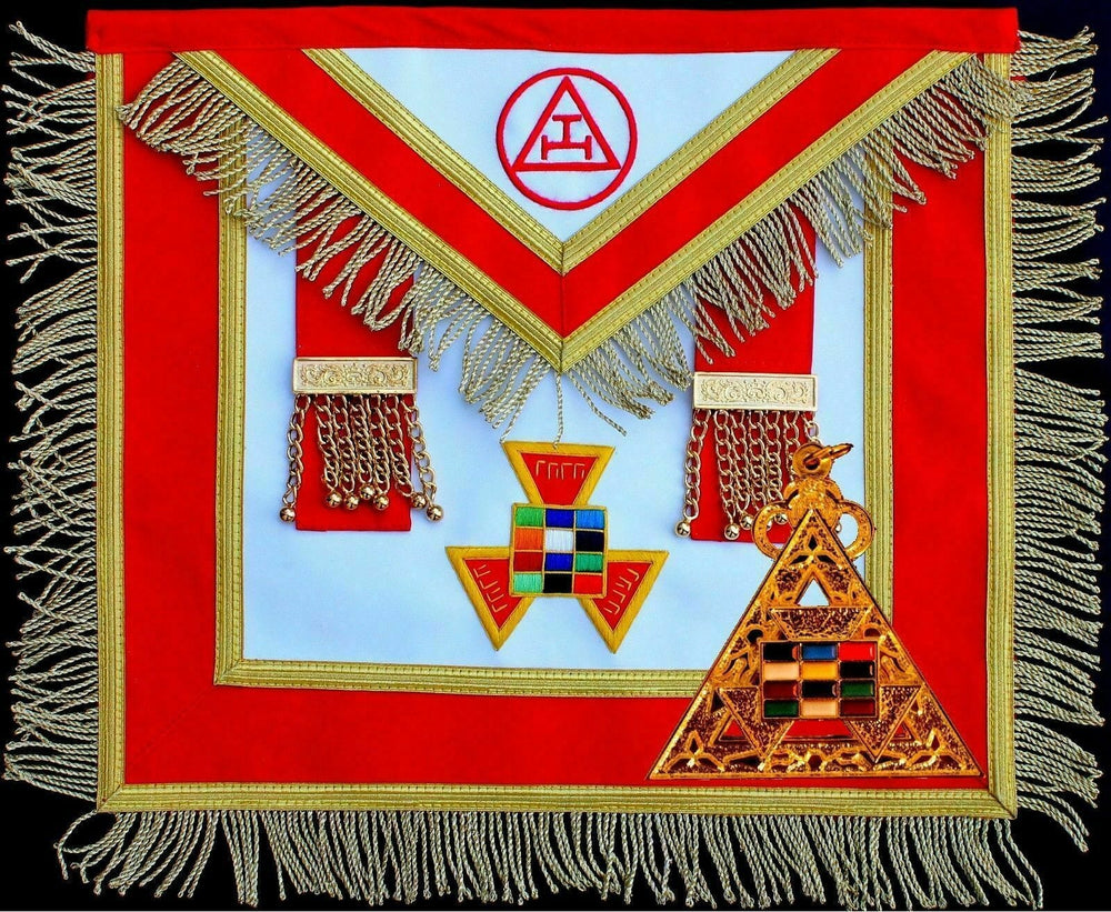 RIAZ IMPEX MASONIC REGALIA MASONIC ROYAL ARCH PAST HIGH PRIEST APRON PHP HAND EMBROIDERED + NEW Pendant