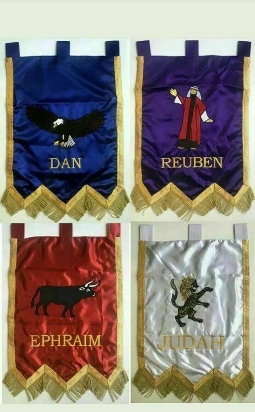 RIAZ IMPEX MASONIC REGALIA Masonic Royal Arch Veil Banners Complete Set - (RAMVB - SET OF FOUR)