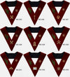 Masonic Scottish Rite 14th Degree Lodge of Perfection Collars – Set of 9