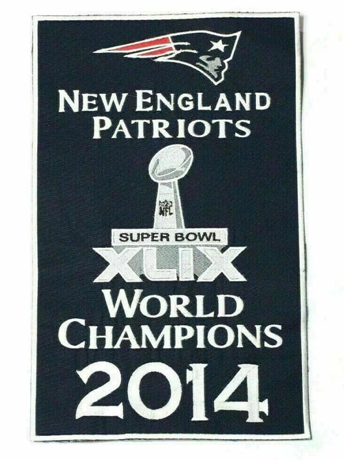 RIAZ IMPEX MASONIC REGALIA New England Patriots Super Bowl World Champions 14" x 8.5" Banners Embroidered