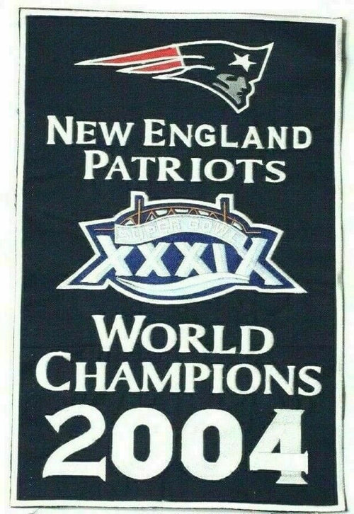 RIAZ IMPEX MASONIC REGALIA New England Patriots Super Bowl World Champions 14" x 8.5" Banners Embroidered