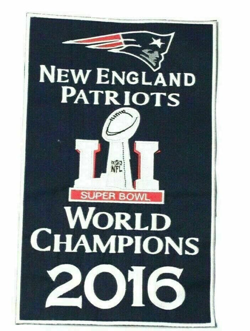 RIAZ IMPEX MASONIC REGALIA New England Patriots Super Bowl World Champions 14" x 8.5" Banners Embroidered