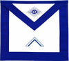 Masonic Blue Lodge Officer Worshipful Master Apron Hand Embroidered – New