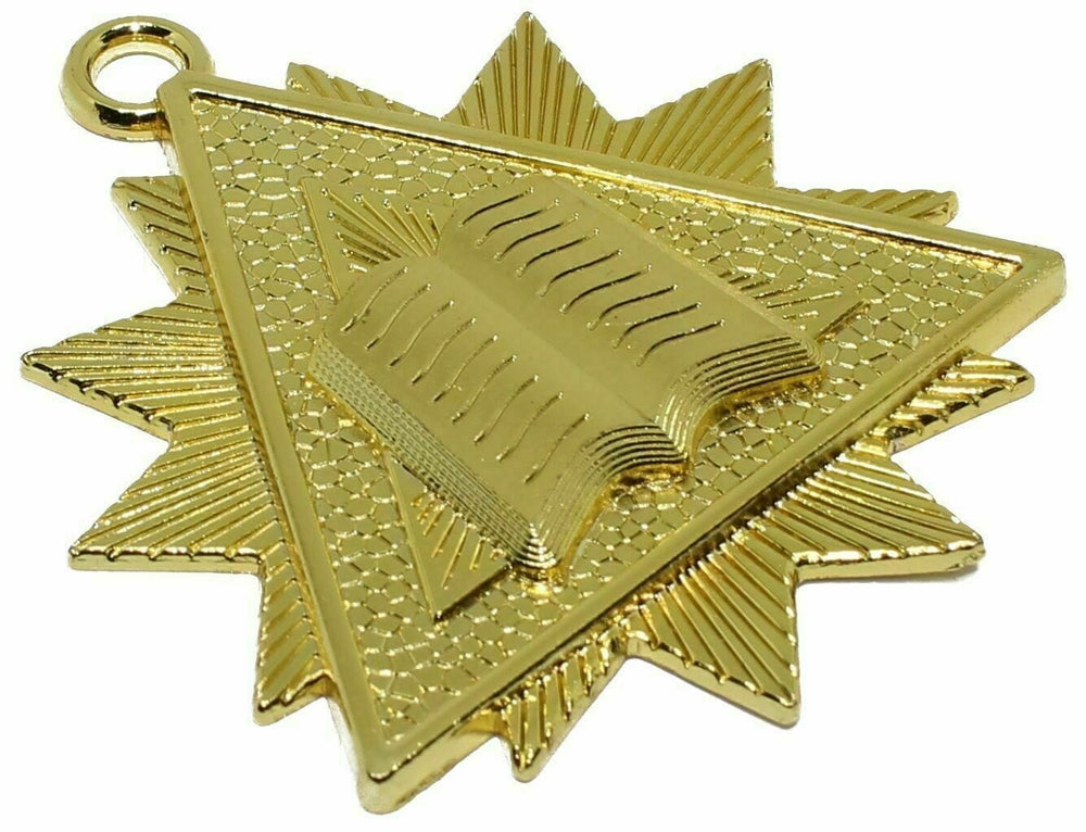 RIAZ IMPEX MASONIC REGALIA NEW Masonic Collar CHAPLAIN BIBLE METAL Jewel GOLD Freemason BEST QUALITY