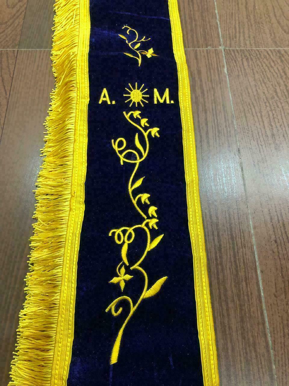 RIAZ IMPEX MASONIC REGALIA NEW OES Associate Matron Sash, OES SASHES (STYLE A) BEST QUALITY
