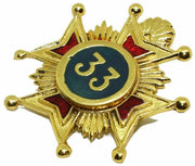 Masonic Rose Croix 33rd Degree Star Jewel Medal Regalia