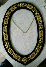 Masonic Grand Lodge Chain Collar Purple Velvet