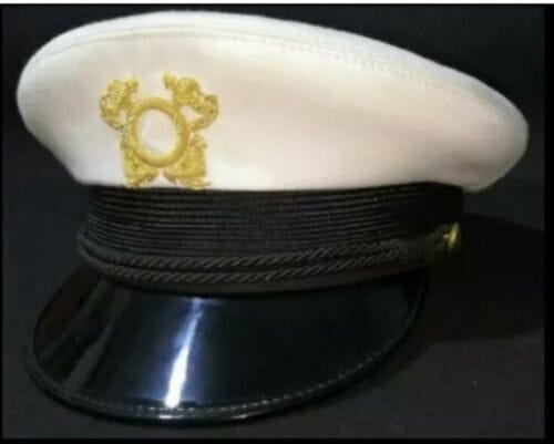 RIAZ IMPEX MASONIC REGALIA Replica Captain's Hat, Skipper's Hat, Yachting Hat White - Copy