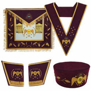 95th Degree Memphis Misraim Regalia Set – Maroon Hand Embroidery