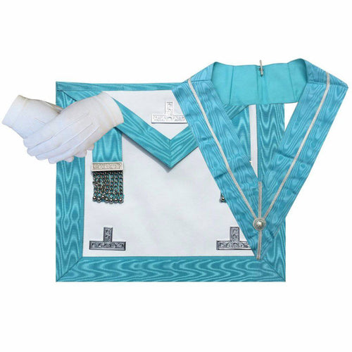 Riaz Impex Masonic Regalia Sets Worshipful Master Craft Regalia Set – WM Apron, Past Master Collar & Glove
