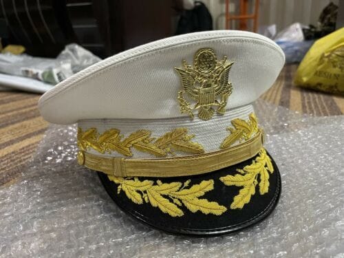 RIAZ IMPEX MASONIC REGALIA U.S. Army General Hat White Top All Sizes