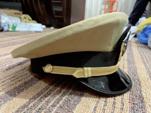 RIAZ IMPEX MASONIC REGALIA US Navy Officer's Cap Dress Khaki UNIFORM Hat w. Officer Cap