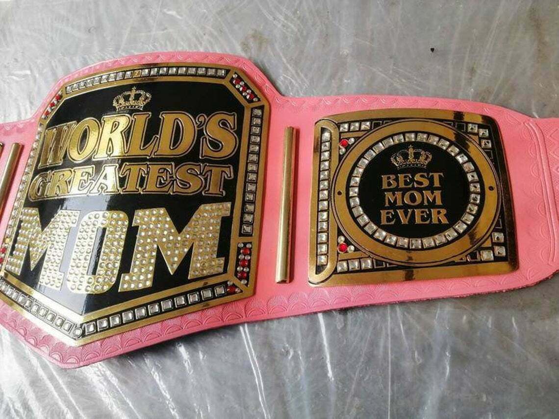 RIAZ IMPEX MASONIC REGALIA WORLD GREATEST Mom Wresting Championship belt Gift For Mom / Mother day gift