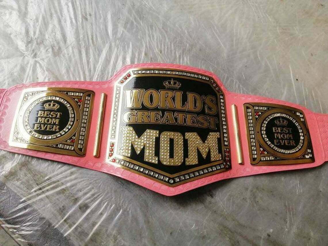 RIAZ IMPEX MASONIC REGALIA WORLD GREATEST Mom Wresting Championship belt Gift For Mom / Mother day gift