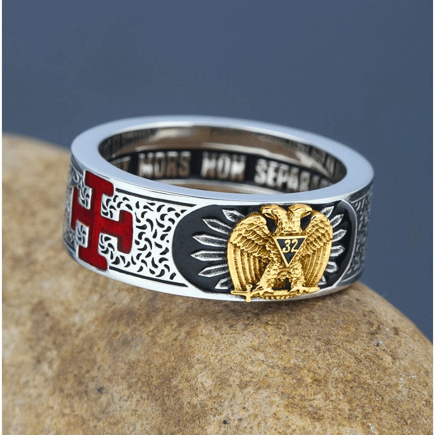 Riaz Impex Masonic Rings 14K Gold Eagle / 7 32nd Degree Scottish Rite Sterling Silver Ring – Eagle Options