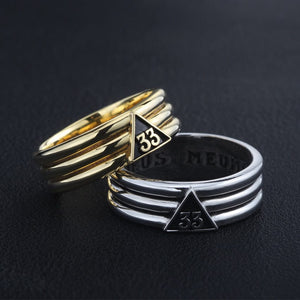 Riaz Impex Masonic Rings 33rd Degree Scottish Rite Sterling Silver Ring