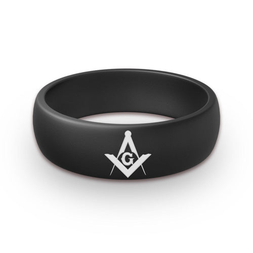 Riaz Impex Masonic Rings 6 / Black Master Mason Silicone Rings – Set of Two