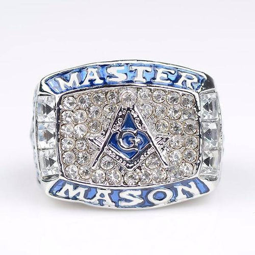 Riaz Impex Masonic Rings Master Mason Blue Lettering Ring – Presentation Options