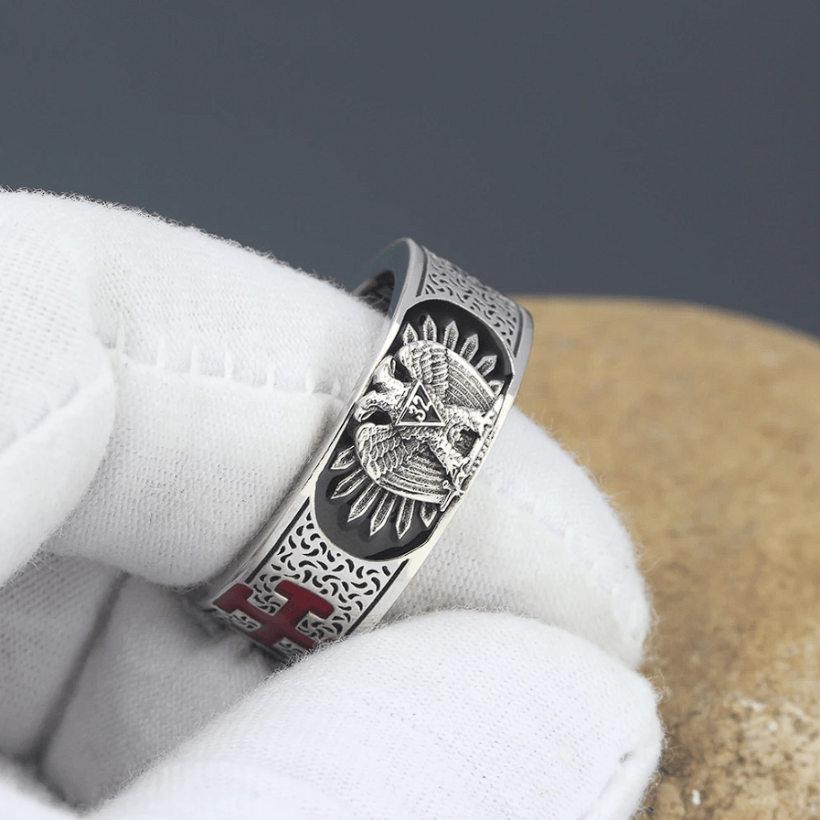 Riaz Impex Masonic Rings Sterling Silver Eagle / 7 32nd Degree Scottish Rite Sterling Silver Ring – Eagle Options