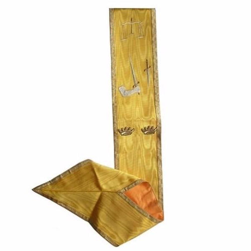 Riaz Impex Masonic Sashes 16th Degree Scottish Rite Sash – Gold Moire