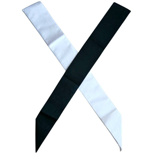 Riaz Impex Masonic Sashes 17th Degree Scottish Rite Sash – 2 Pieces White & Black