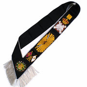 32nd Degree Scottish Rite Sash – Black Moire with Silver Border