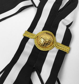 Riaz Impex Masonic Sashes English Knights Templar Sash – Black and White Moire