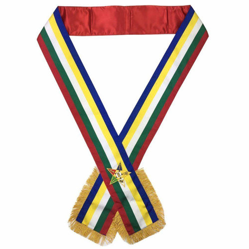 Riaz Impex Masonic Sashes OES Sash – Five Color Moire Ribbon