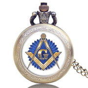 Masonic Full-Hunter Quartz Pocket Watch