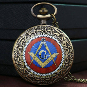 Riaz Impex Masonic Watches Masonic Quartz Pocket Watch – Bronze Look