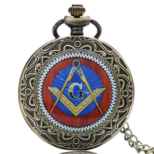 Riaz Impex Masonic Watches Masonic Quartz Pocket Watch – Bronze Look