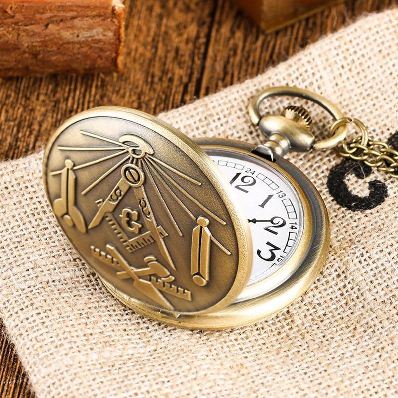 Riaz Impex Masonic Watches Masonic Working Tools Pocket Watch – Bronze Look