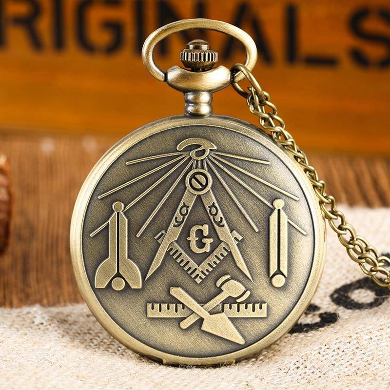 Riaz Impex Masonic Watches Masonic Working Tools Pocket Watch – Bronze Look